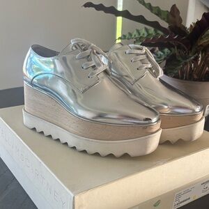 Stella McCartney Silver Platform Shoes